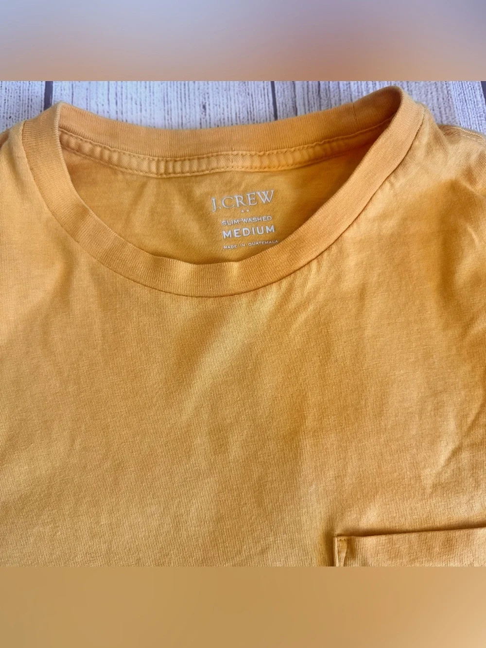 J. Crew Men’s Mustard Short Sleeve Crewneck Pocket Tee
